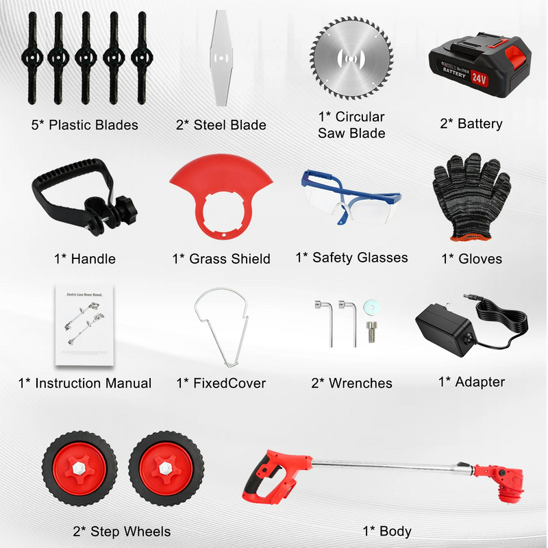 Lawn Mower Cordless Weed Cutter Garden Trimmer
