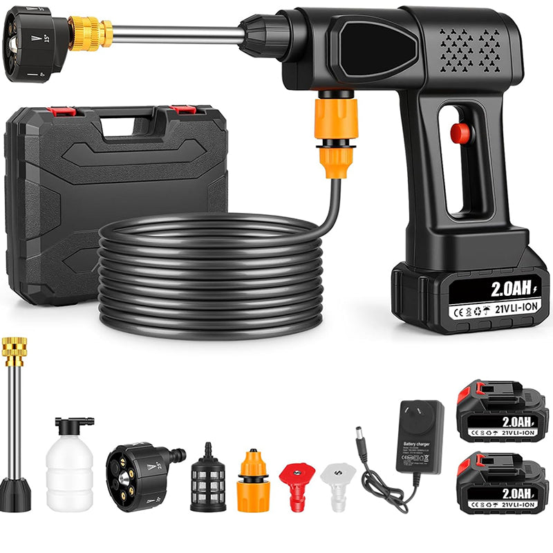 Pressure washer car washer kit cordless black side view