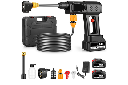 Close up of pressure washer car washer kit 6-in-1 nozzle