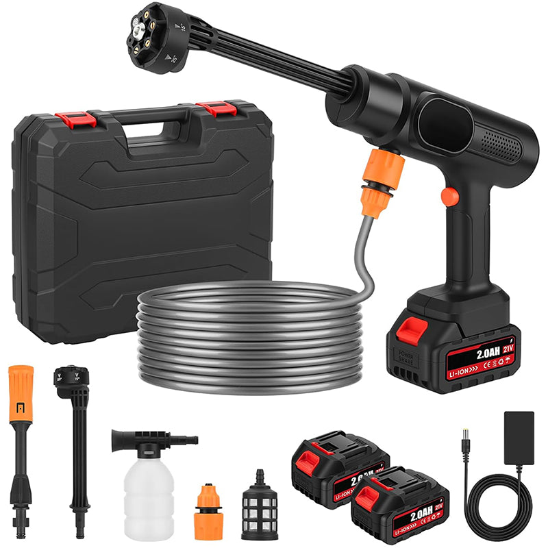 Pressure washer cordless 600 PSI showing front view