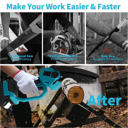 Mini Chain saw Cordless Power Chain Saws 6 Inch