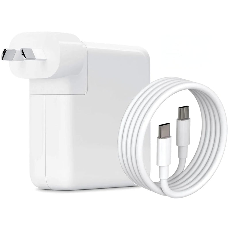 Replacement MacBook charger 96W USB-C white adapter front view