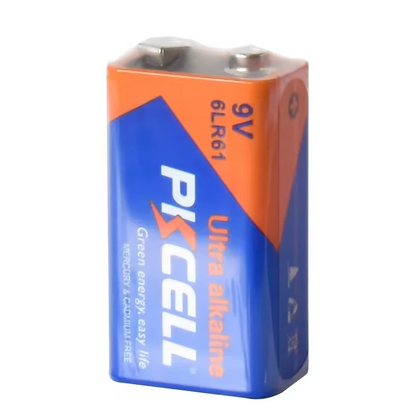 9V Battery pack of 4 in use powering a smoke detector