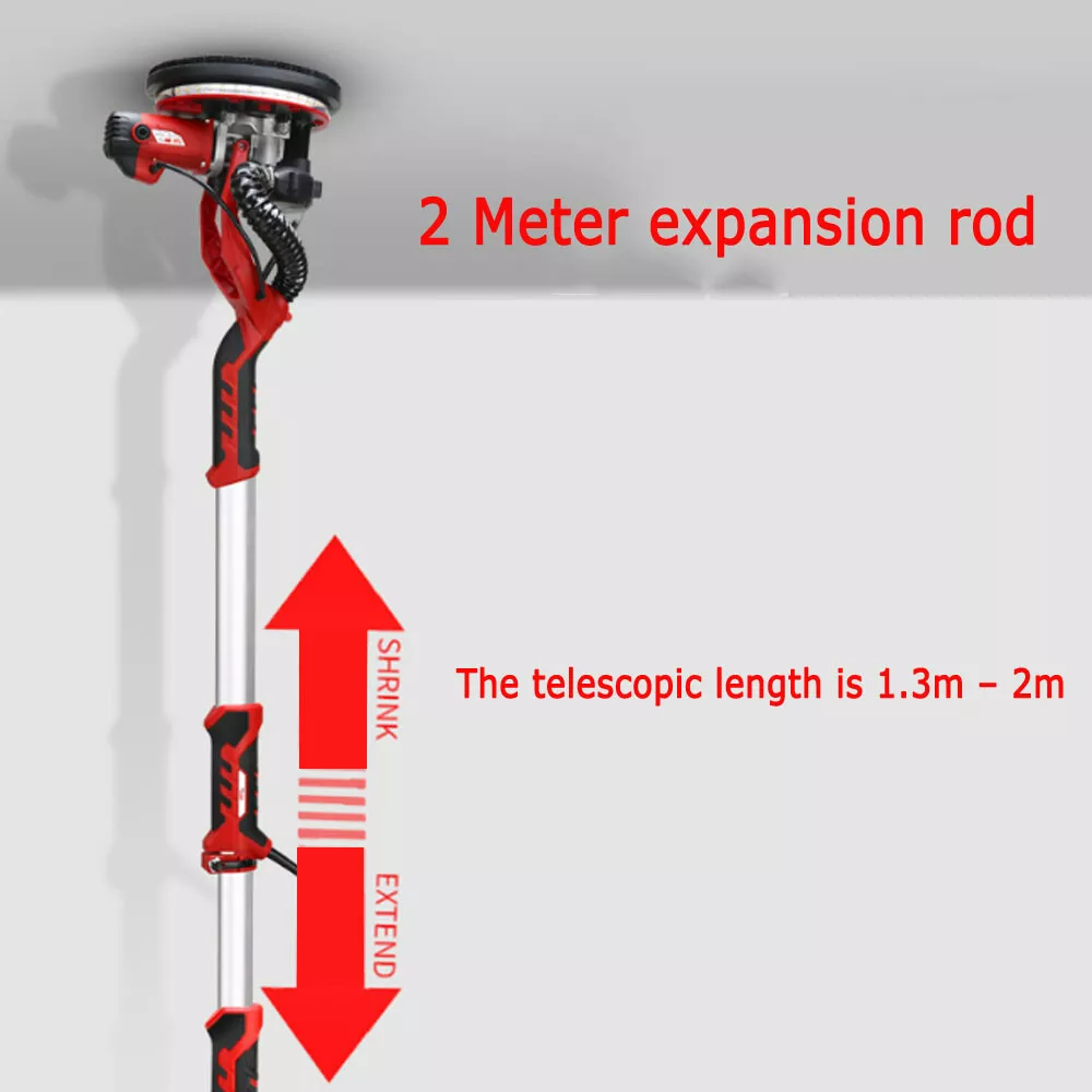 Electric drywall sander 800W sanding a ceiling corner