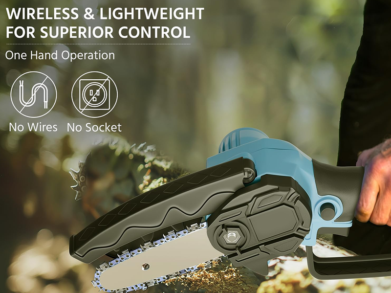 Mini Chainsaw Cordless Power ChainSaws 4"
