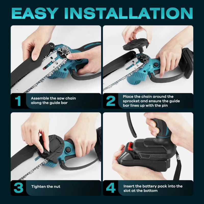 Mini Chainsaw Cordless Power ChainSaws 4"