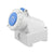 Caravan lead connector female 16 amps IP67 waterproof side view