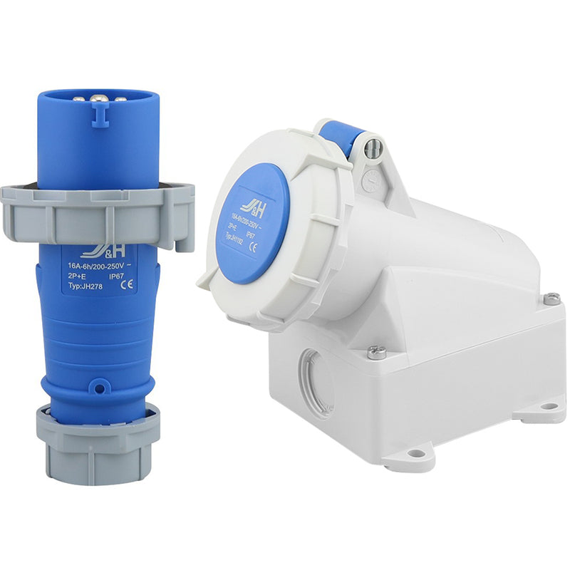 Caravan lead connector plug male side showing 3 pin design