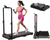 Foldable walking pad treadmill showing compact flat design