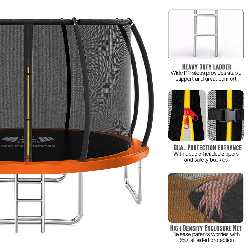 12FT Trampoline Kids Trampolines