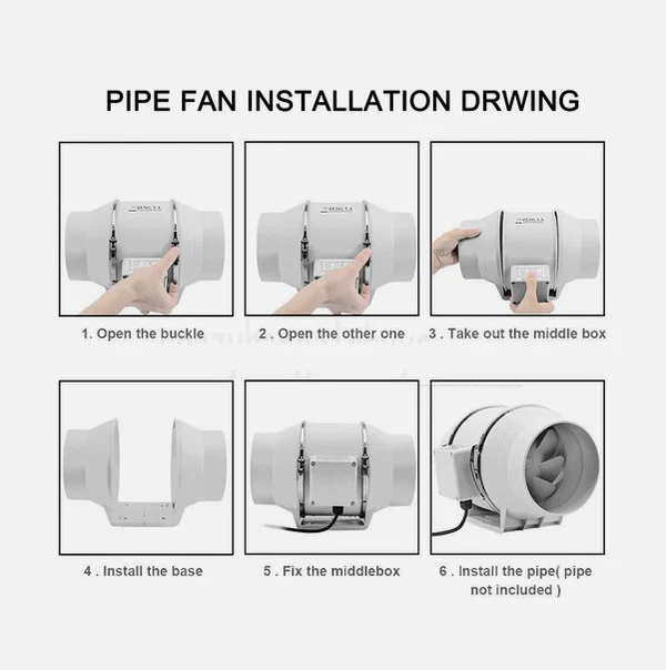 4" Inline Extractor Fan Exhaust Duct