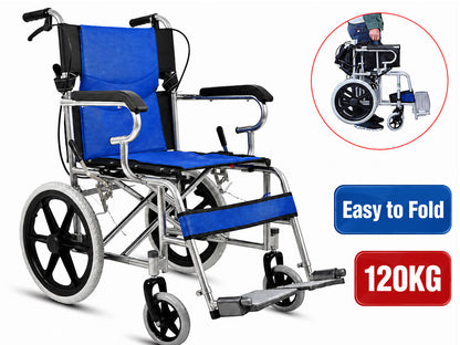Self propelling folding wheelchair