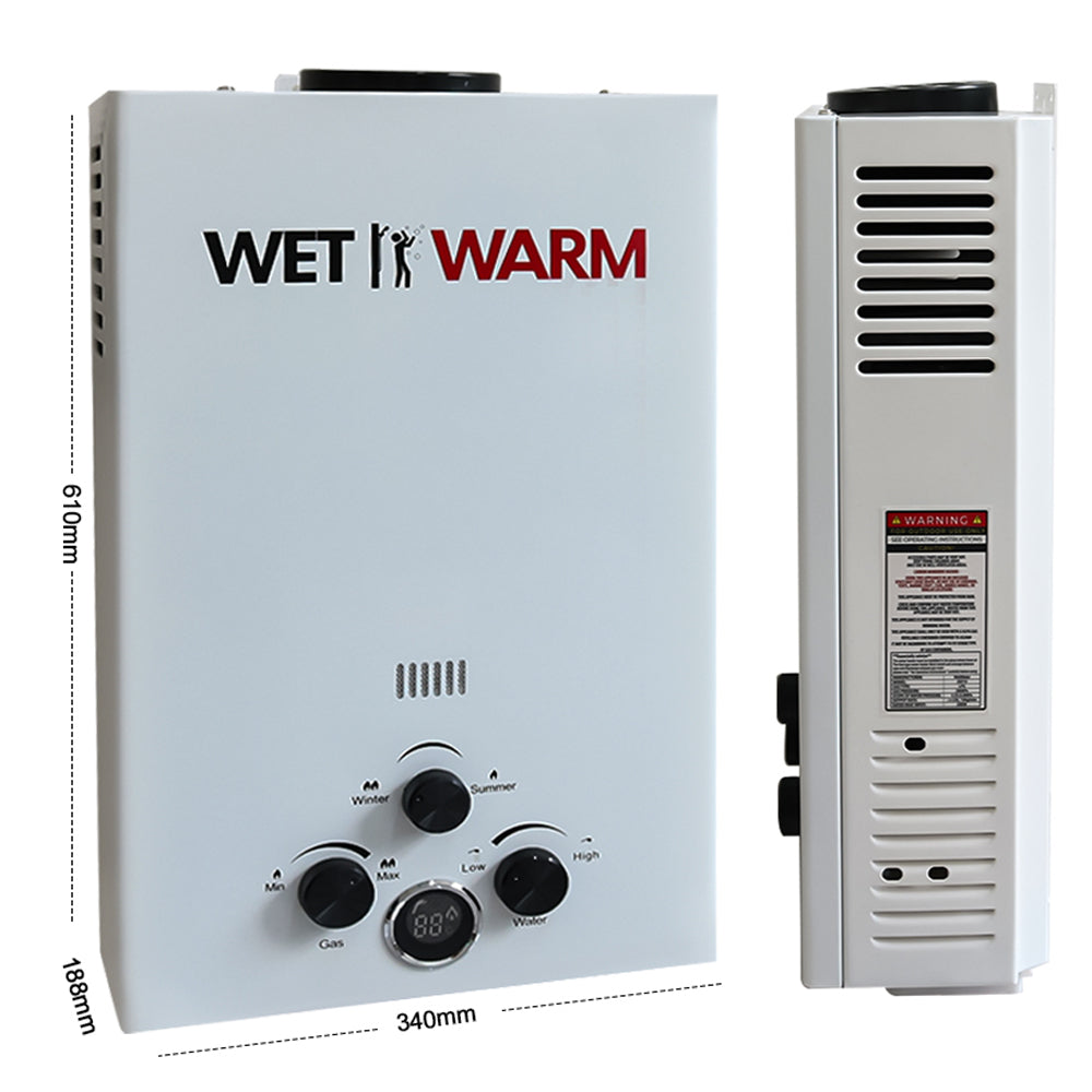 Gas Water Heater 8 in 1 - 14L Portable Camping Outdoor Instant Hot Shower Heating System