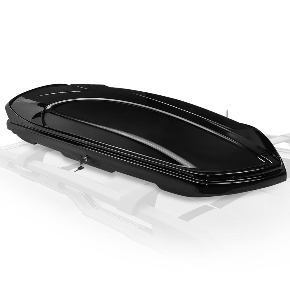 Glossy Black Cargo Roof Top Racks Box Tarvel Luggage Carrier Box