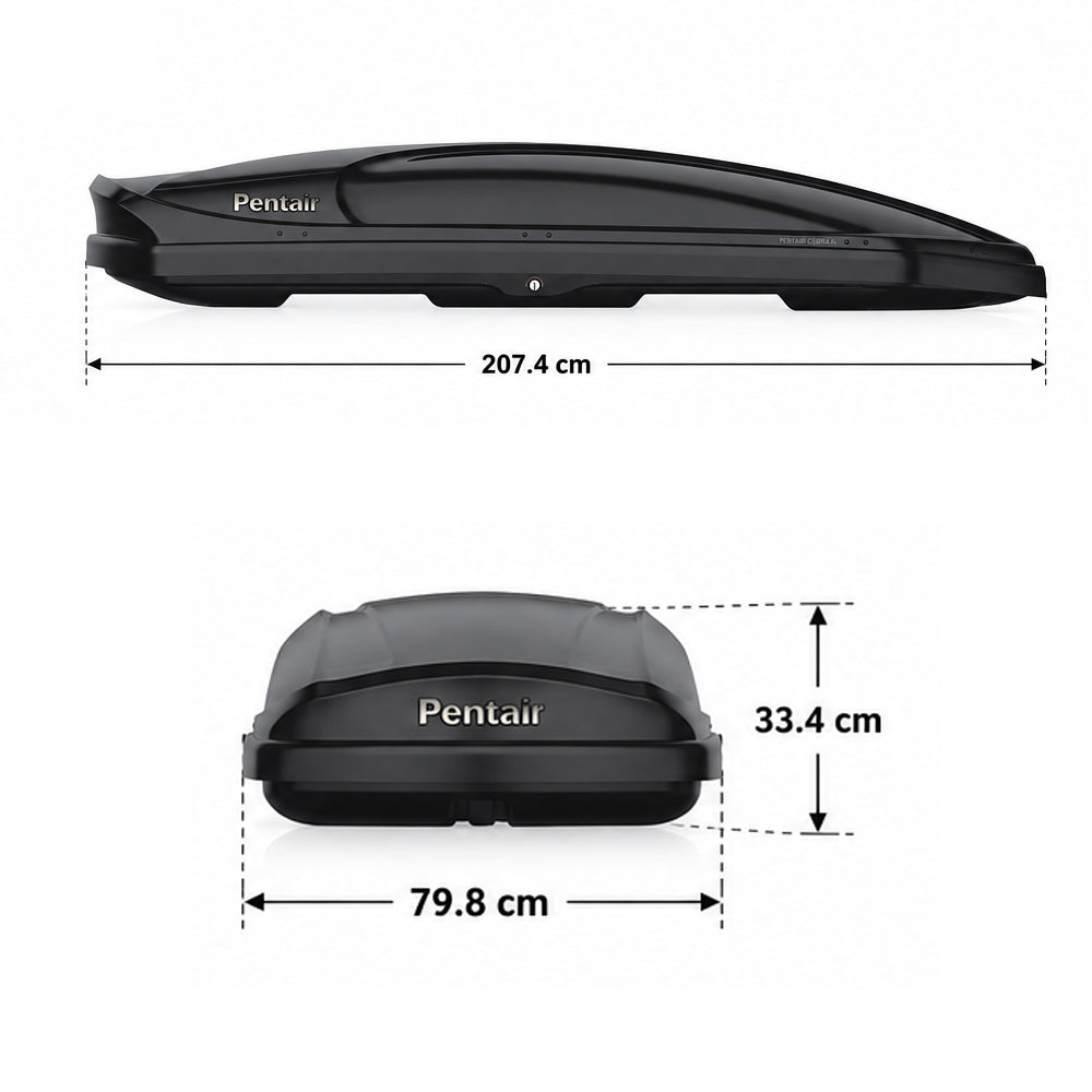 Glossy Black Cargo Roof Top Racks Box Tarvel Luggage Carrier Box