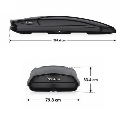 Glossy Black Cargo Roof Top Racks Box Tarvel Luggage Carrier Box