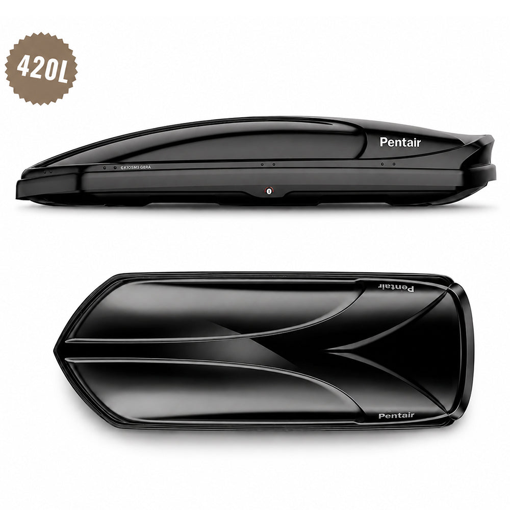 Glossy Black Cargo Roof Top Racks Box Tarvel Luggage Carrier Box
