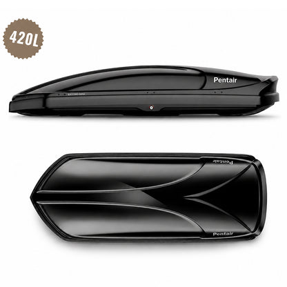 Glossy Black Cargo Roof Top Racks Box Tarvel Luggage Carrier Box