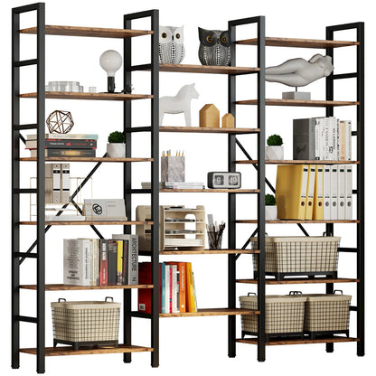 17 Shelf Bookshelf Bookcase – 5-Tier Industrial Storage Unit