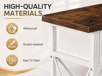 Ziva Console Table Hall way Entry Table with 3 Drawers