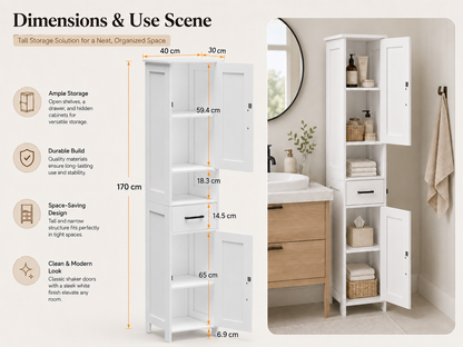 Bathroom Storage Cabinet Toilet Storage Cabinet for Small Spaces