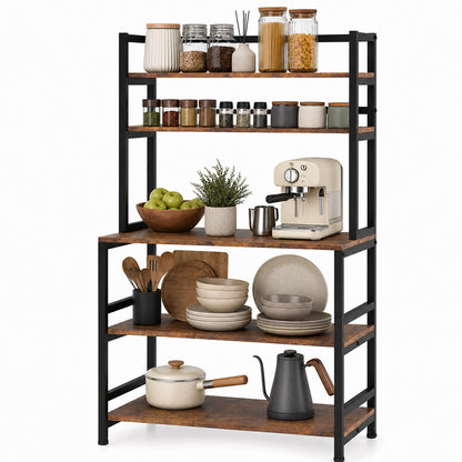 5-Tier Kitchen Rack with  Microwave Storage Shelf 80cm x 169cm