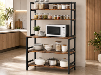 5-Tier Kitchen Rack with  Microwave Storage Shelf 80cm x 169cm