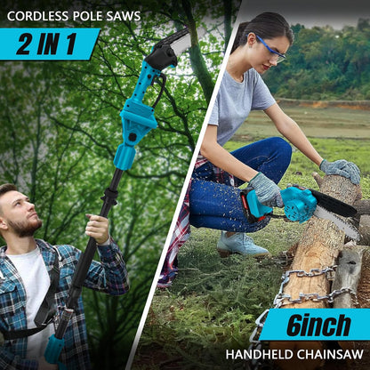 Cordless Chainsaw Mini Chain Saws with Extension Pole