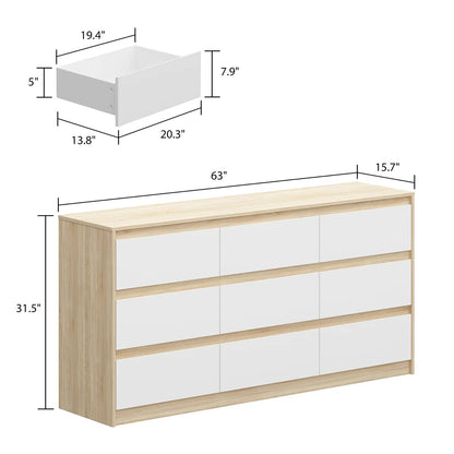 Chest of Drawers Tallboy 9 Drawers Tall Boy