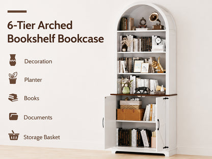 Ziva Arched Bookshelf Bookcase