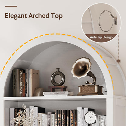Ziva Arched Bookshelf Bookcase
