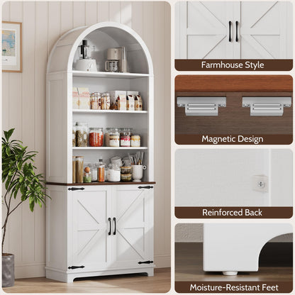 Ziva Arched Bookshelf Bookcase