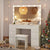 Ziva Dressing Table with Drawers and Lighted Mirror