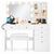 ZiVa LED Vanity Mirror Dressing Table with Stool