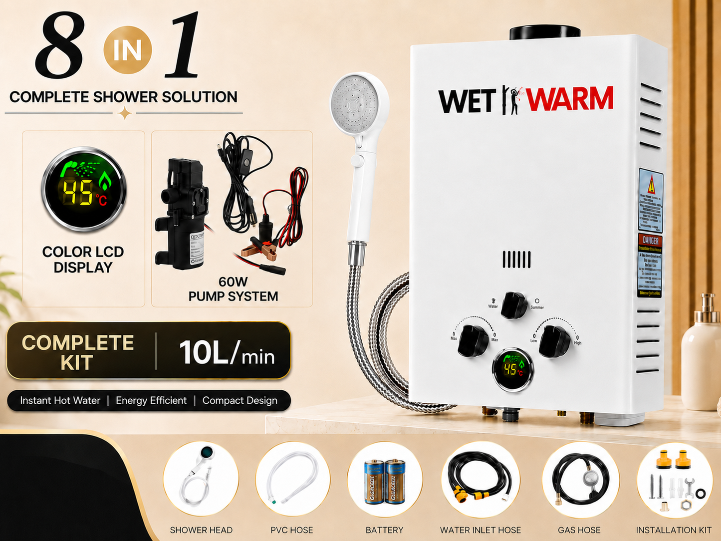 Gas Water Heater Califont with Pump