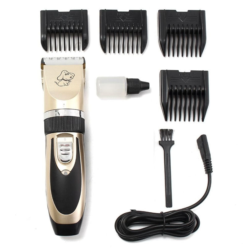 Dog clippers showing golden ABS handle for comfortable grip