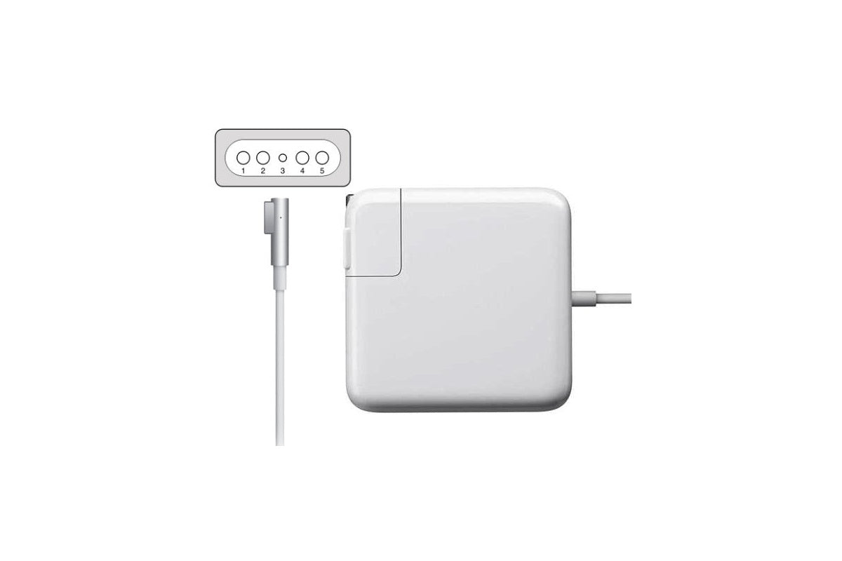 Close up of Macbook Pro Charger 60W L shape MagSafe connector