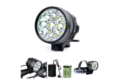 Side angle of bike light LED bicycle light with rubber ring mount