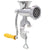 Manual meat grinder mincer showing aluminium alloy body