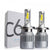 H4 LED car headlight bulbs showing bright 6000K white light