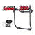 Universal bike carrier rack showing full rear mount on car