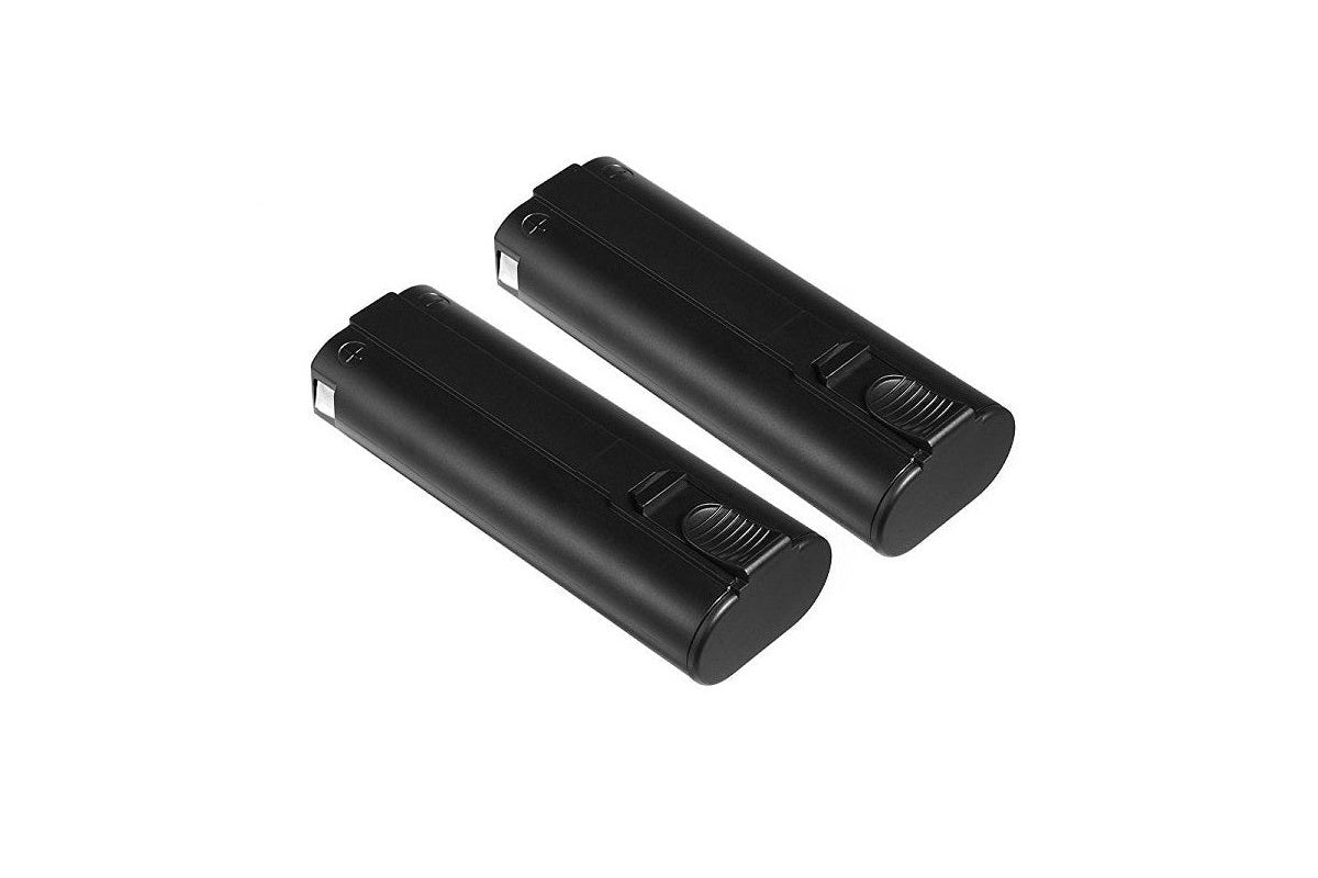 Close up of Paslode nail battery replacement 6V terminals