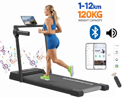 Bluetooth walking pad treadmill remote control in hand