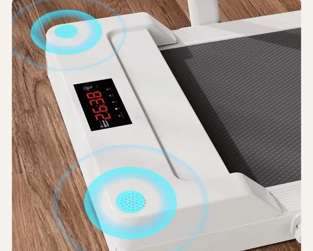 Walking pad treadmill motor housing showing silent 500W motor
