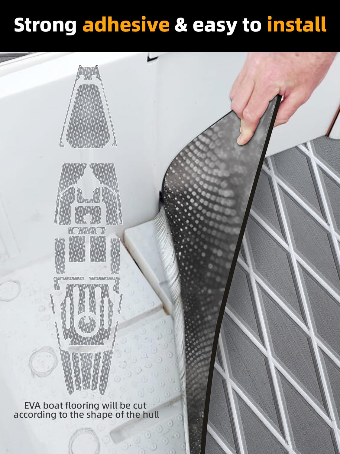 EVA foam boat flooring mat demonstrating cushioned surface