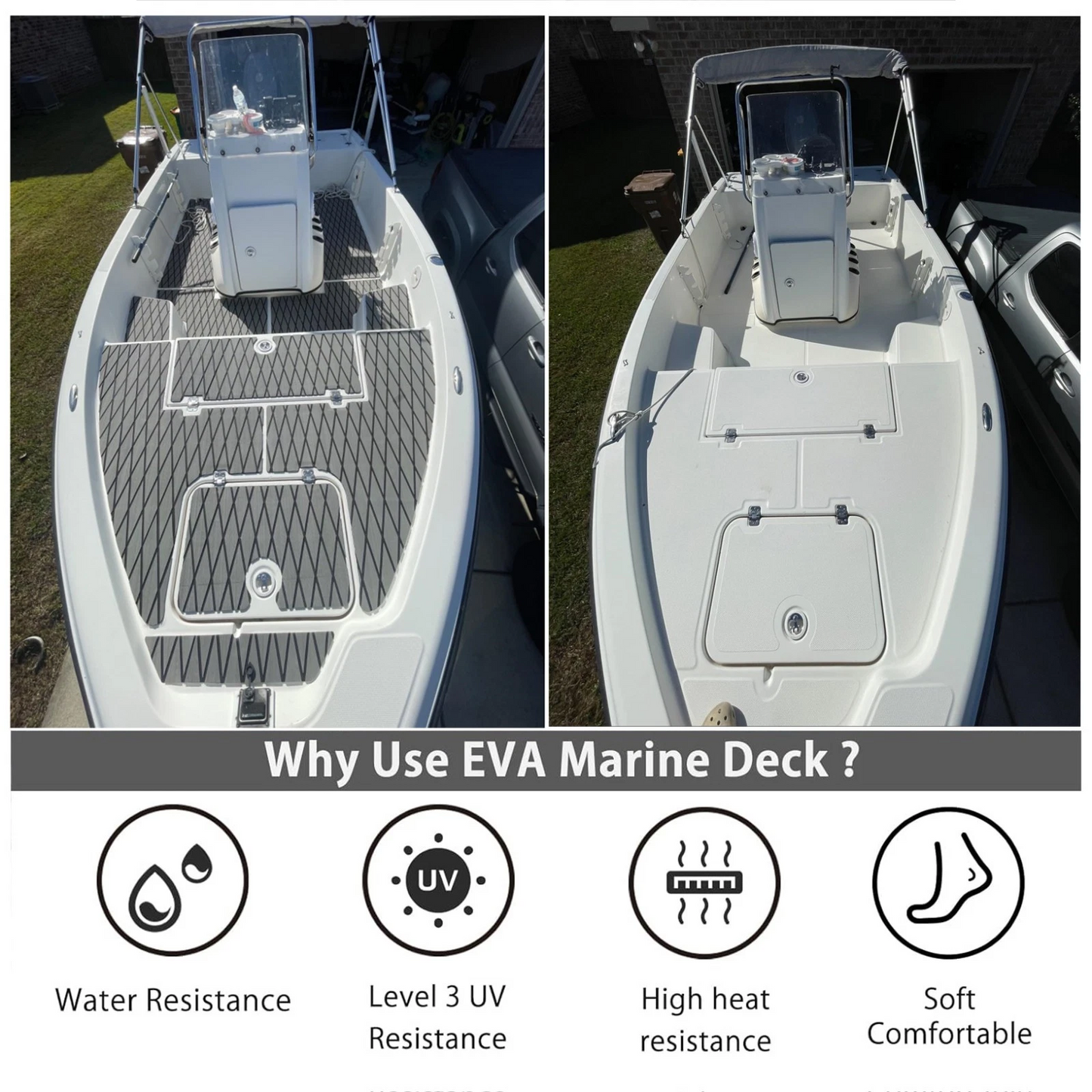 Boat flooring mat used poolside for slip resistance