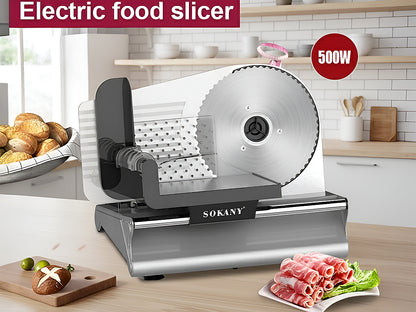 Electric Meat & Bread Slicer 500W – Adjustable Thickness