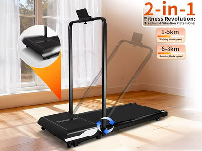 Treadmill with vibration plate power plug compatible with NZ outlets