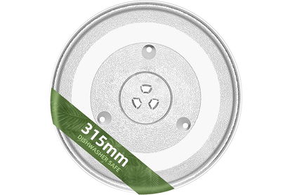 Frosted centre of microwave turntable glass plate for grip