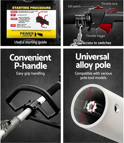 High-Powered Brush Weed Cutter Saw Hedge Trimmer 10 in 1